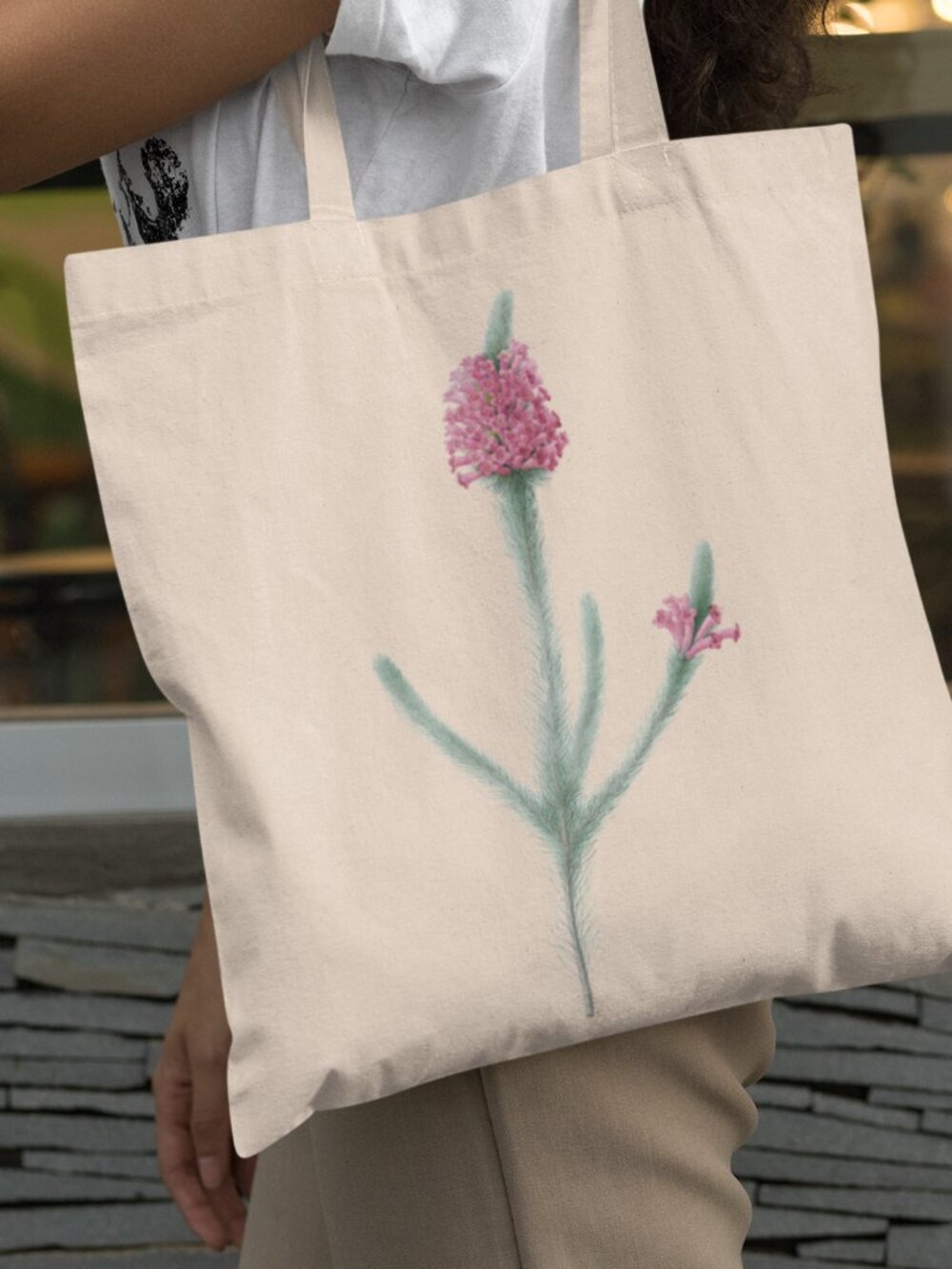 Golden Heath Vintage Floral Print Graphic Canvas Tote Bag